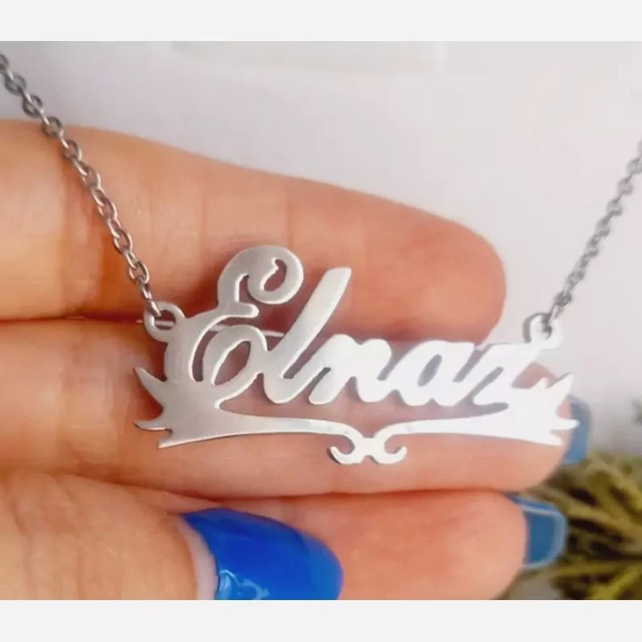 گردنبند زنانه مدل اسم الناز به لاتین Elnaz