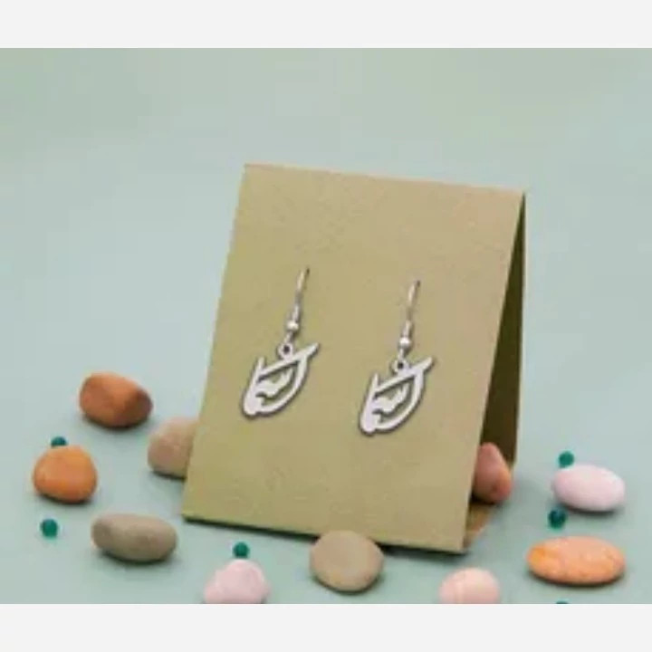 گوشواره نقره طرح اسم اسما