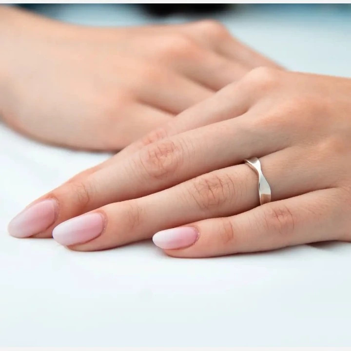 حلقه نقره طرح دار اسپرت زنانه و دخترانه