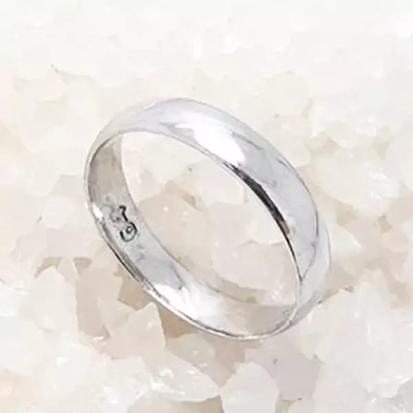 حلقه نقره عیار بالا ساده و شیک حلقه دامله حلقه ازدواج