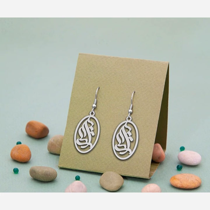 گوشواره نقره طرح اسم آرتا