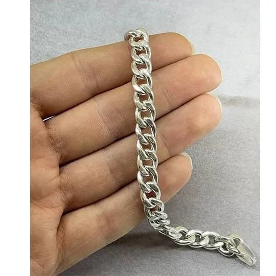 دست بند نقره مردانه سبک و ساده