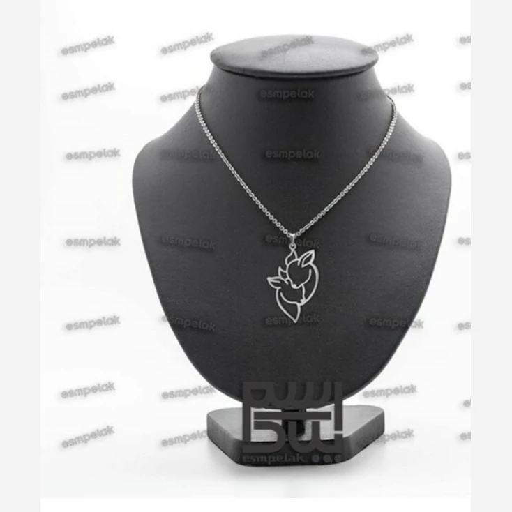 گردن بند نقره طرح بچه آهو همراه با زنجیر نقره عیار 925