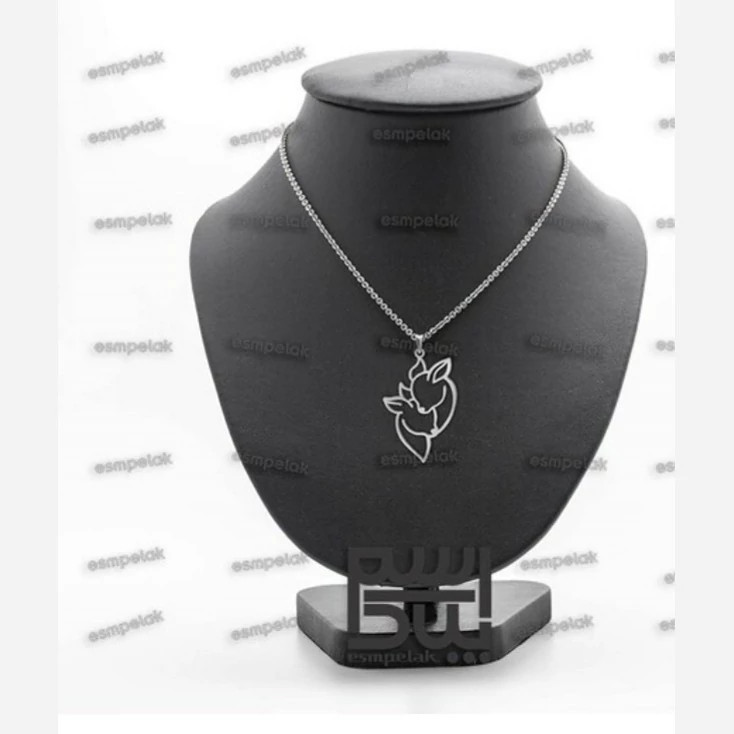 گردن بند نقره طرح بچه آهو همراه با زنجیر نقره عیار 925