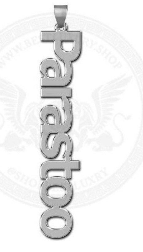 پلاک اویز نقره مدل اسم پرستو به لاتین parastoo