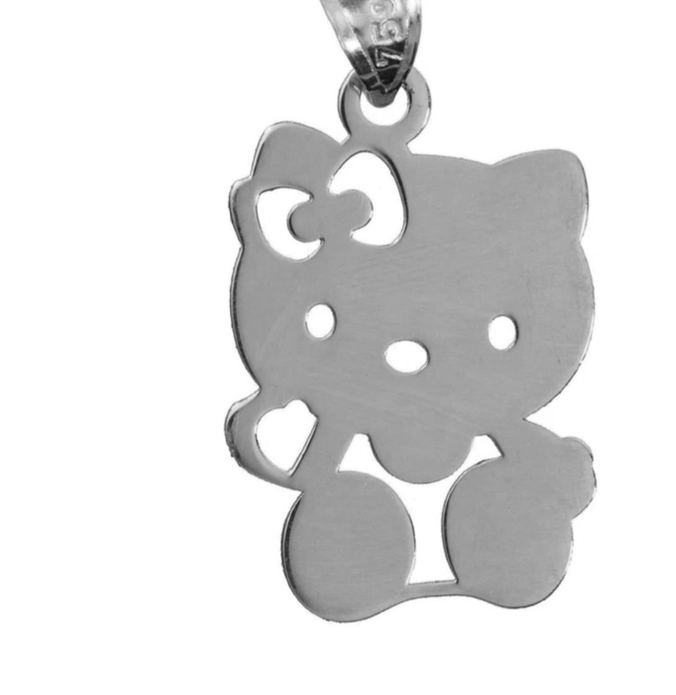 پلاک اویز نقره مدل کیتی 2