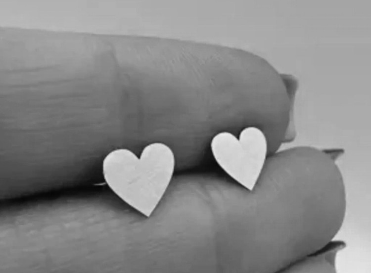 گوشواره نقره میخی مدل قلب جذاب
