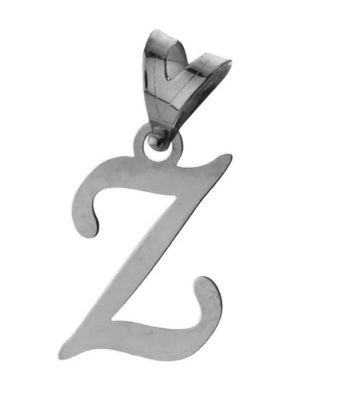 پلاک اویز نقره مدل حرف Z