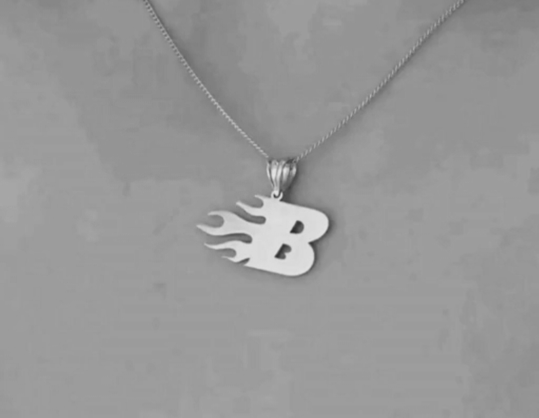 گردنبند نقره مدل حرف B