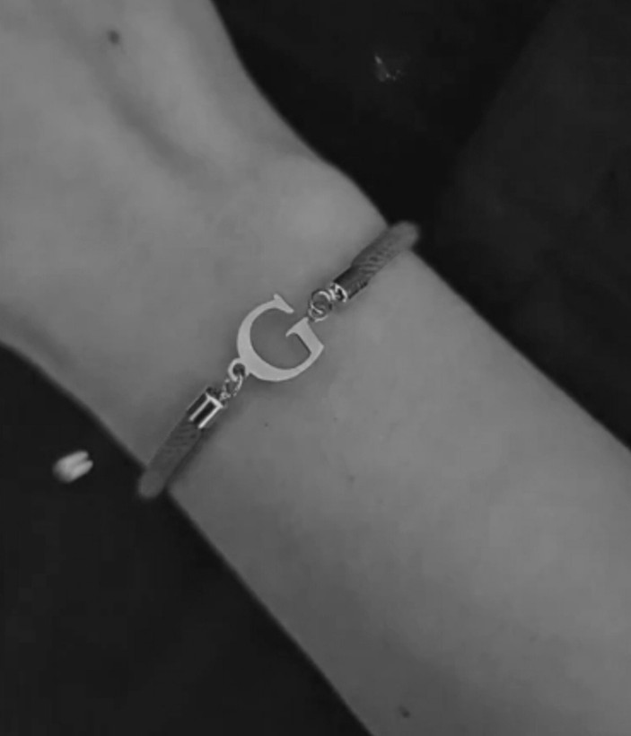 دستبند نقره حرف G