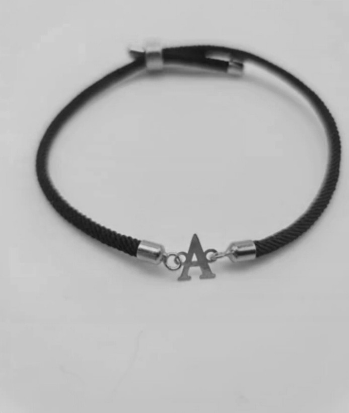 دستبند نقره حرف A