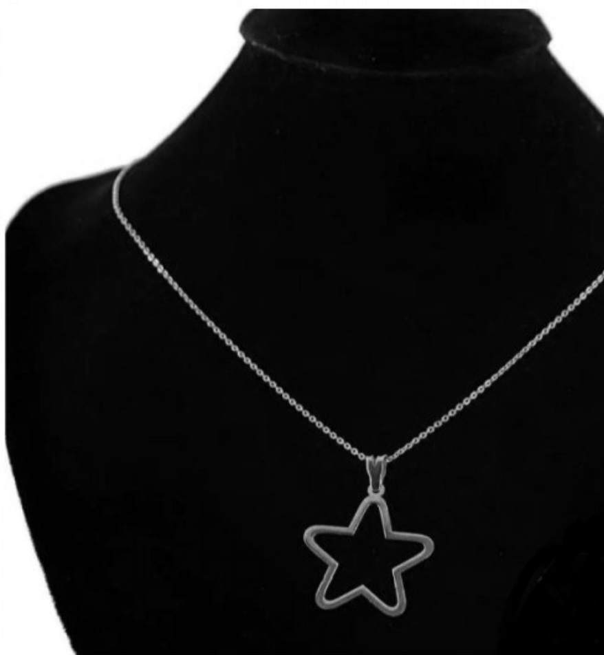 گردنبند زنانه نقره مدل ستاره بامزه