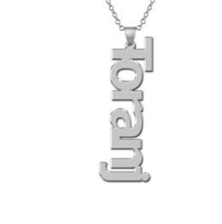 گردنبند نقره مدل اسم ترنج به لاتین Toranjهمراه با زنجیر نقره عیار 925