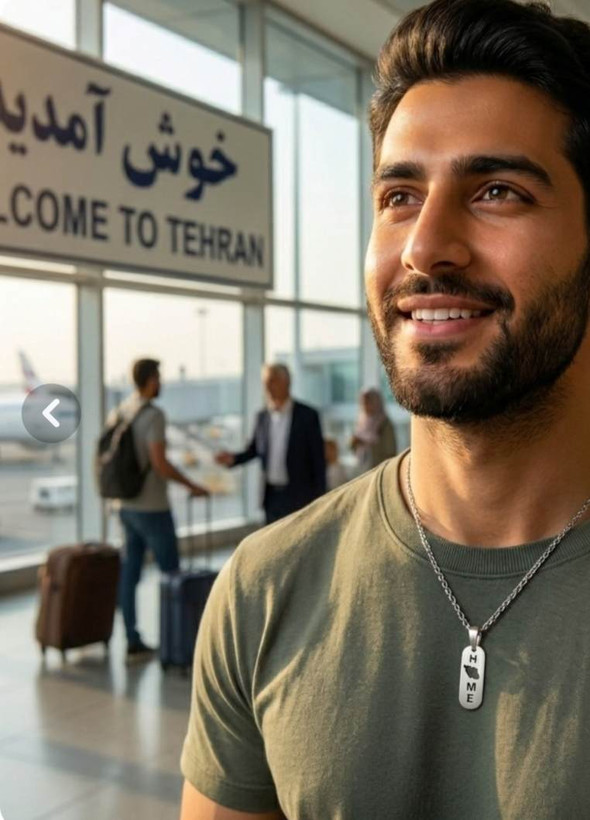 گردنبند نقره مدل Home همراه با زنجیر نقره عیار 92۵