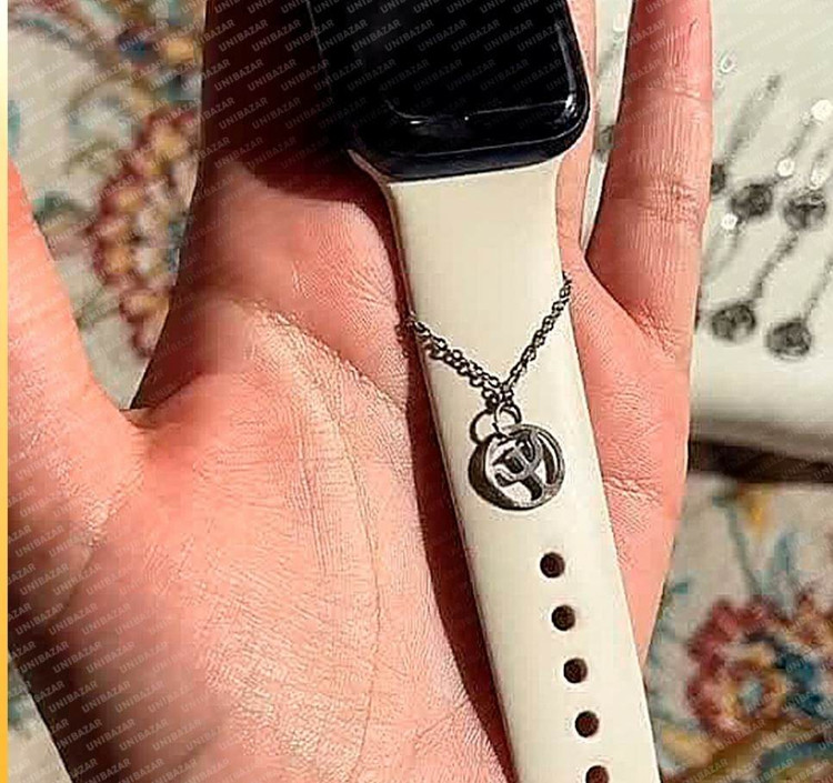 اویز ساعت نقره مدل ترازو عدالت