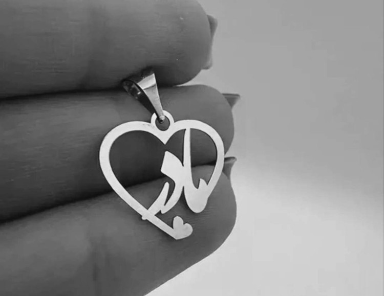 پلاک نقره مدل مادر و قلب