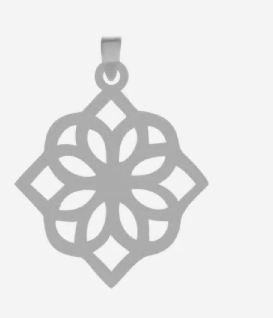 پلاک نقره مدل طرحدار 424