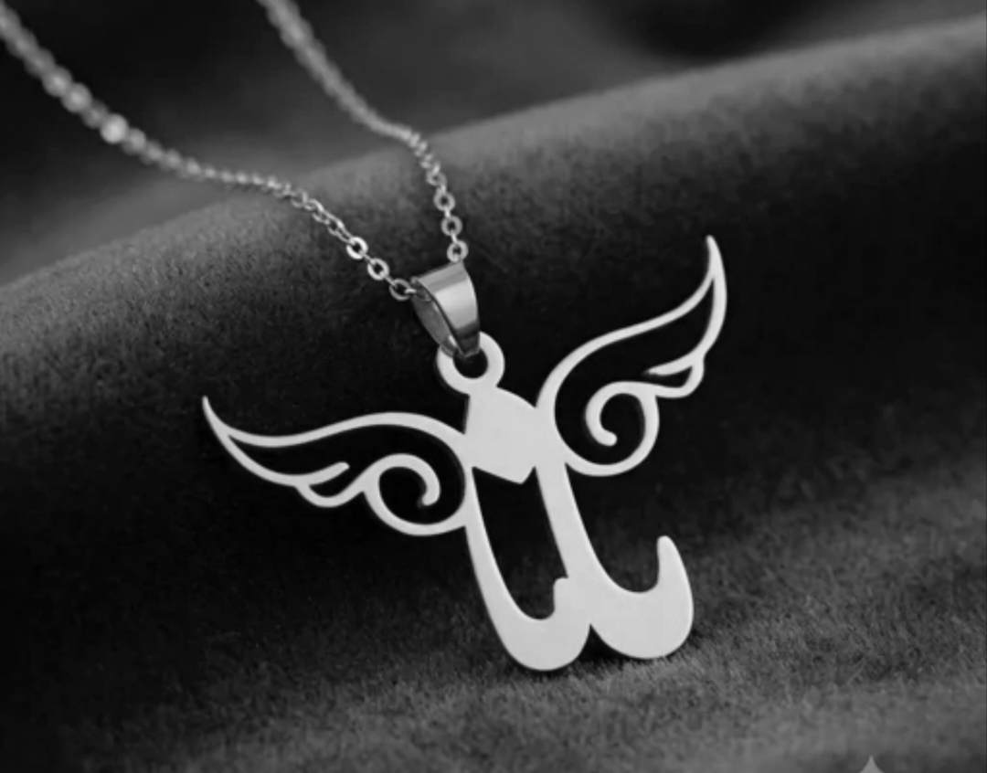 گردنبند نقره مدل مامان و بال فرشته همراه با زنجیر نقره عیار 925
