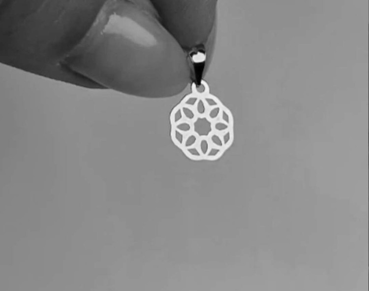 پلاک نقره مدل طرحدار 442